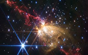 Превью обои блеск, сияние, туманность, млечный путь, звезды, космос, темный