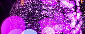 Превью обои блики, боке, фиолетовый, круги