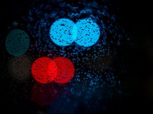 Превью обои блики, капли, круги, свет, поверхность