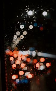 Превью обои блики, круги, стекло, капли