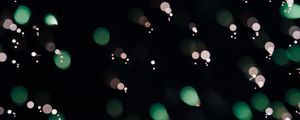 Превью обои блики, зеленый, круги
