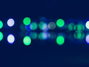 Превью обои блики, зеленый, синий