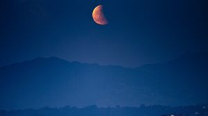 Превью обои blood moon, blood moon 2015, shortest eclipse of the century, national geographic