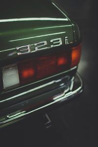 Превью обои bmw 323i, машина, зеленый, фара, номер