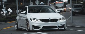 Превью обои bmw 3 series m, bmw, автомобиль, спорткар, вид спереди, дорога