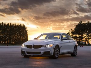 Превью обои bmw, 435i, вид сбоку, белый