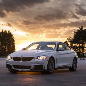 Превью обои bmw, 435i, вид сбоку, белый