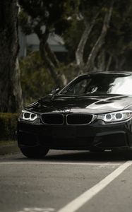 Превью обои bmw 4, bmw f32, bmw, черный, фары