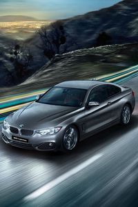 Превью обои bmw, 4 series, f32, движение, дорога