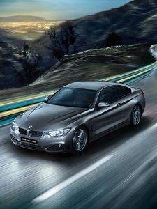 Превью обои bmw, 4 series, f32, движение, дорога