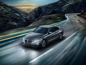 Превью обои bmw, 4 series, f32, движение, дорога