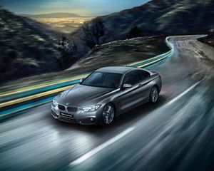 Превью обои bmw, 4 series, f32, движение, дорога