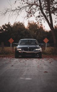 Превью обои bmw 535i, bmw, вид спереди, черный