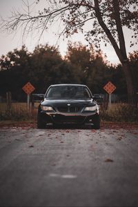 Превью обои bmw 535i, bmw, вид спереди, черный