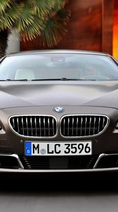 Превью обои bmw 6, bmw, вид спереди, решетка