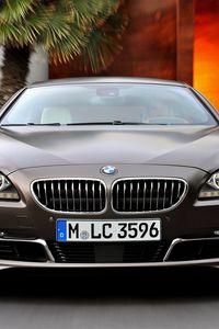 Превью обои bmw 6, bmw, вид спереди, решетка