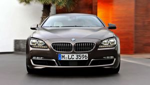 Превью обои bmw 6, bmw, вид спереди, решетка