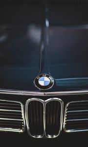 Превью обои bmw, автомобиль, бампер, макро