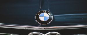 Превью обои bmw, автомобиль, бампер, макро