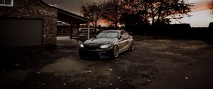 Превью обои bmw, автомобиль, черный, темный