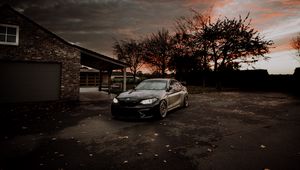 Превью обои bmw, автомобиль, черный, темный