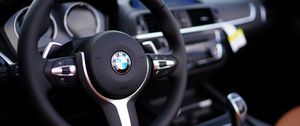 Превью обои bmw, автомобиль, руль