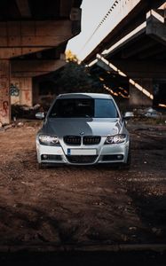 Превью обои bmw, автомобиль, серый