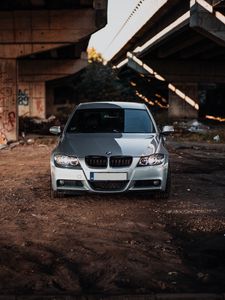 Превью обои bmw, автомобиль, серый
