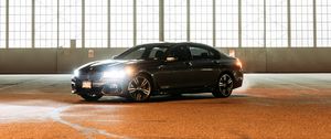 Превью обои bmw, автомобиль, серый, вид сбоку, свет