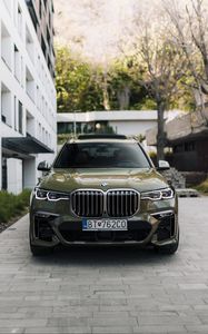 Превью обои bmw, автомобиль, внедорожник, зеленый