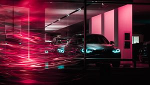 Превью обои bmw, автомобили, длительное воздействие, свет, линии