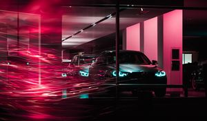 Превью обои bmw, автомобили, длительное воздействие, свет, линии