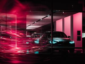 Превью обои bmw, автомобили, длительное воздействие, свет, линии