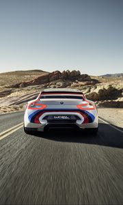 Превью обои bmw, csl, hommage r, вид сзади, скорость