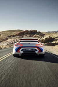 Превью обои bmw, csl, hommage r, вид сзади, скорость