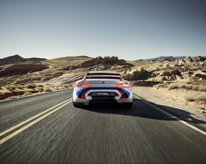 Превью обои bmw, csl, hommage r, вид сзади, скорость