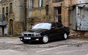 Превью обои bmw, e38, черный, вид сбоку