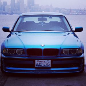 Превью обои bmw, e38, тюнинг, авто, передний бампер