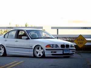 Превью обои bmw, e46, 325i, 3 series, белый, вид сбоку