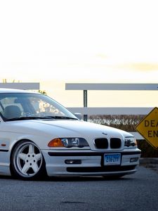 Превью обои bmw, e46, 325i, 3 series, белый, вид сбоку