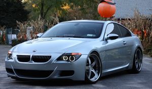 Превью обои bmw e63, bmw, авто, серый, бмв