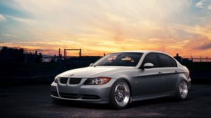 Превью обои bmw e90, серый, авто, стиль