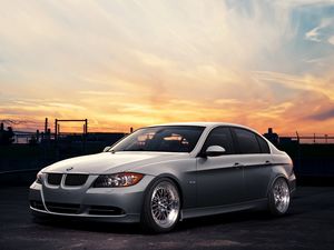 Превью обои bmw e90, серый, авто, стиль