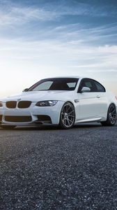 Превью обои bmw, e92, m3, белый, вид сбоку