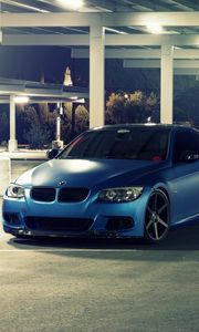 Превью обои bmw, e92, m3 series, матовый, голубой металлик