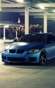 Превью обои bmw, e92, m3 series, матовый, голубой металлик