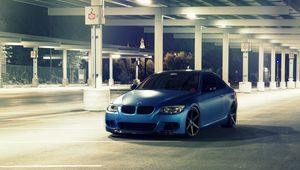 Превью обои bmw, e92, m3 series, матовый, голубой металлик