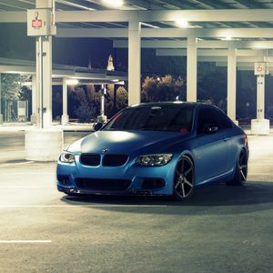 Превью обои bmw, e92, m3 series, матовый, голубой металлик