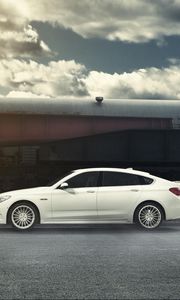 Превью обои bmw f07, bmw, белый, gt, gran turismo, вид сбоку