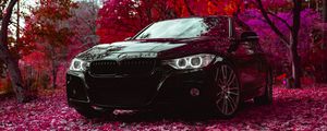 Превью обои bmw f30 335i, bmw, машина, черный, вид спереди